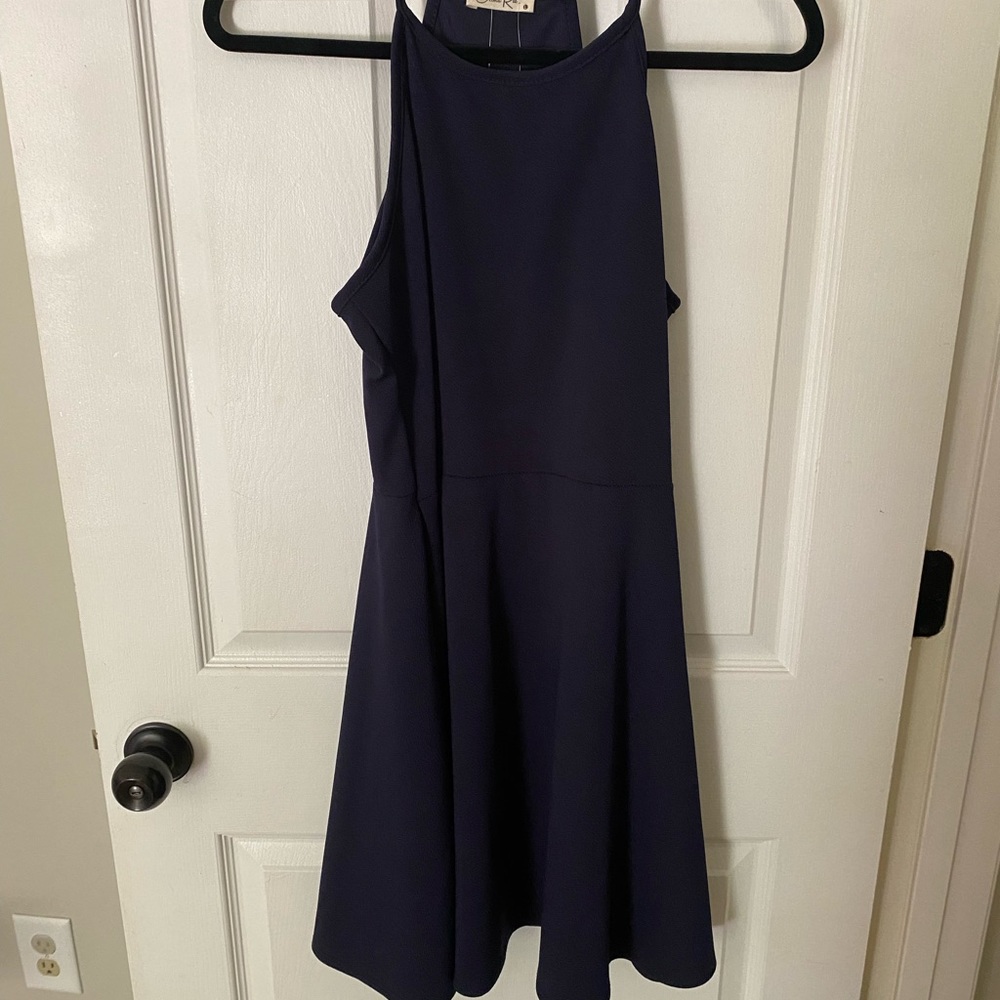 Navy cocktail dress